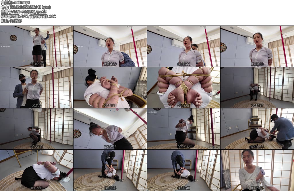 [一绳所爱] 紫涵传统X_X五花紧缚木棍堵嘴-丝依依