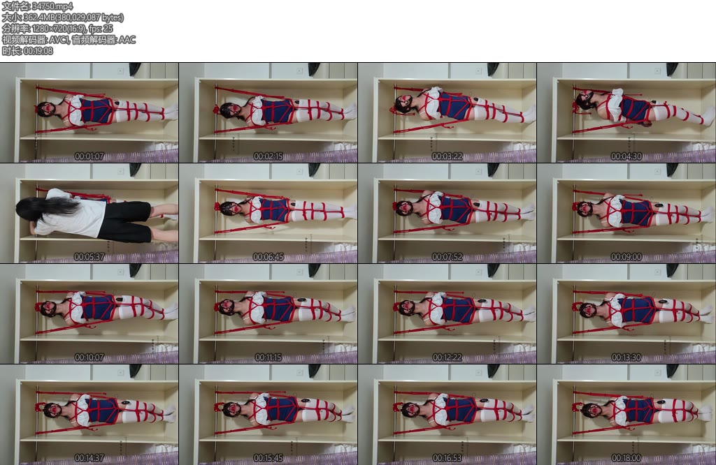 [坎喵原创] 白丝死库水衣柜放置强制抬头站立强高-丝依依