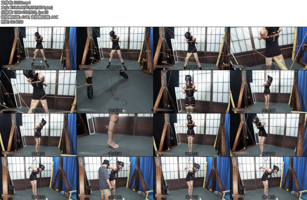 [试炼原创] 韩雅奇幻旅行馆超高虐足鞋竹杠勒档分腿固定电击放置口水超多股绳直臂马具口球蒙眼-丝依依