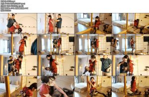 [锐度主张] 嫣儿 红旗袍五花大绑M字脚单腿吊口球堵嘴夹舌强高调教-丝依依