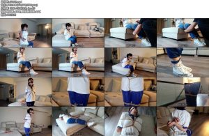 [吴越原创] 佳乐同学的暑假兼职痛苦的后观音羞羞股绳艰难捆绑行走和口球体验-丝依依