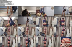 [一绳所爱] 晓晓红绳捆绑在钢管上-丝依依