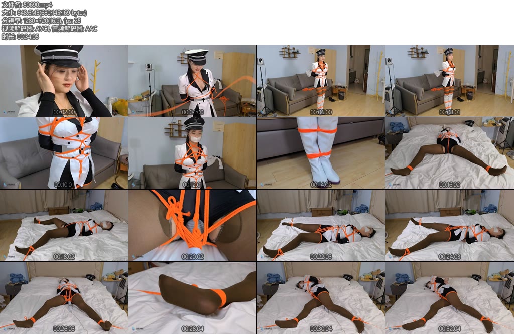 [JS原创] 哈妮神秘房间7女搜查官房间内调查被绳子袭击囚禁Cosplay艾斯德斯棒棒刺激-丝依依