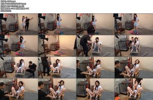 [随心原创] 江奈白丝蓝裙女学生狗爬指压板不锈钢开口器椅子上分腿震动-丝依依