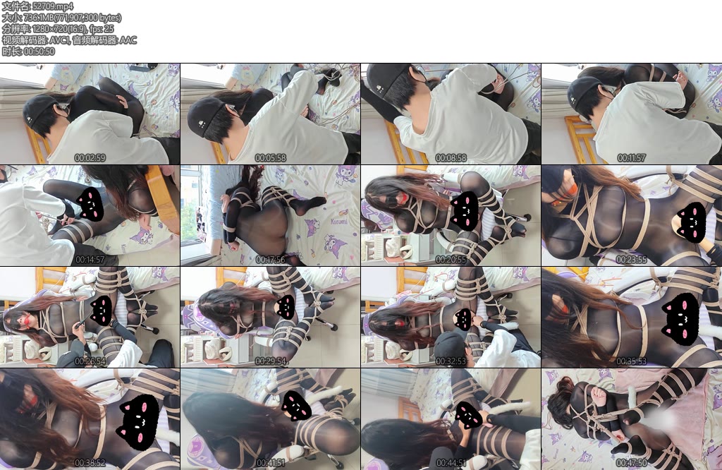 [一颗露露子] 黑丝连身袜口球蒙眼惨遭捆绑椅子固定放置榨精玩弄和M眼棒刺激失禁驷马捆绑再遭榨汁放置-丝依依