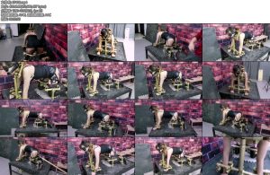 [飞天原创] 欧式风K9架禁锢欧式黑丝高跟女奴禁锢后口夹加Y具口塞堵眼夹LUG噻电击电动Y塞皮裤快乐棒经不住玩具轮替玩弄最终G潮失JIN狂喷-丝依依