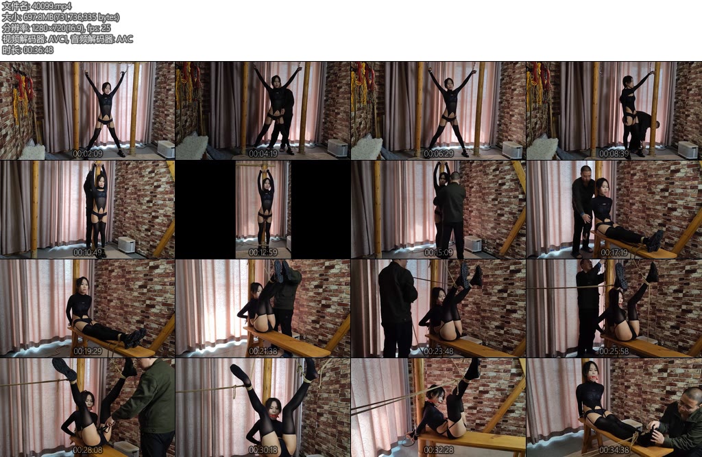 [随心原创] 陈雪颜刑房里的调叫火字形老虎凳分腿-丝依依