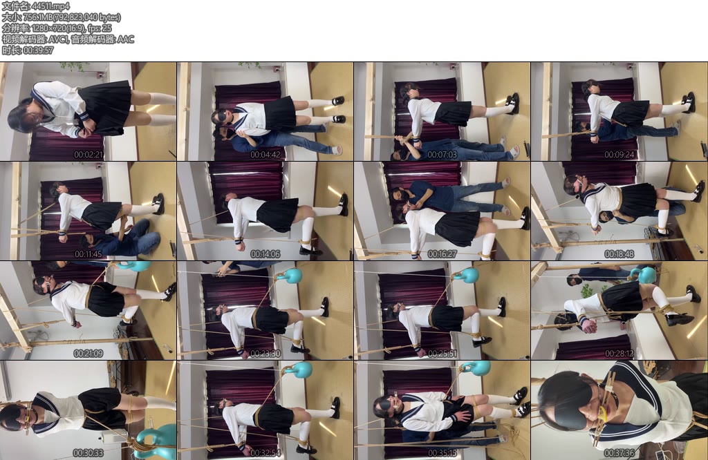 [麦子原创] 极限挑战第一部直臂捆手腕肛钩连接项圈-丝依依