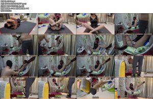 [BJ原创] 北京绳艺 黑裙灰丝吊篮开腿缚悦耳的娇喘声不绝于耳最后被QG-丝依依