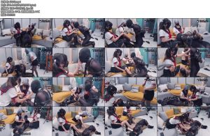 [BadCat] 双女S调教线验男M双JK可爱反差女主皮带爆揍男畜m-丝依依