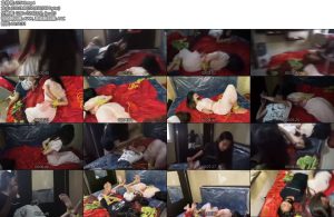 [亚洲绳艺] 3名少女玩耍将自己绑起来试图挣脱他们以马的形式被绑在床垫上嘴巴被胶带封住10分钟充满挣扎-丝依依