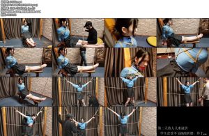 [一绳所爱] 五四装学生被抓刑讯逼供，老虎凳、吊刑架，鞭子、挠痒，最终学生绑的受不了屈服了-丝依依