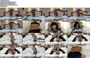 [嗷大喵] 新挠脚心系列（第一集） 妹子身穿情趣水手服捆住手脚，刷润滑剂，用刷子和牙刷以及手挠脚心+挠腋下+挠腰间以及胯上一些的部位-丝依依