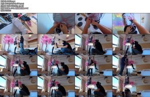 [kilo原创] 地雷妹男娘被粉色绳子紧紧绑缚起来半吊着榨取精华-丝依依