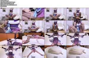 [嗷大喵] 吃鱼的喵第十五集刻晴同人旗袍cos入室绑架日式紧缚胸缚强制蟹缚M开腿椅子缚td口球牵引爬行鞭打大字缚丝袜塞嘴胶布封嘴tkqg装麻袋打包-丝依依