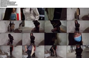 [绳之韵] 菲菲黑丝户外第二课（第二集）停车场的冒险TJ，捆绑行走、跪姿+跳跳+固定棒，两次遇险-丝依依