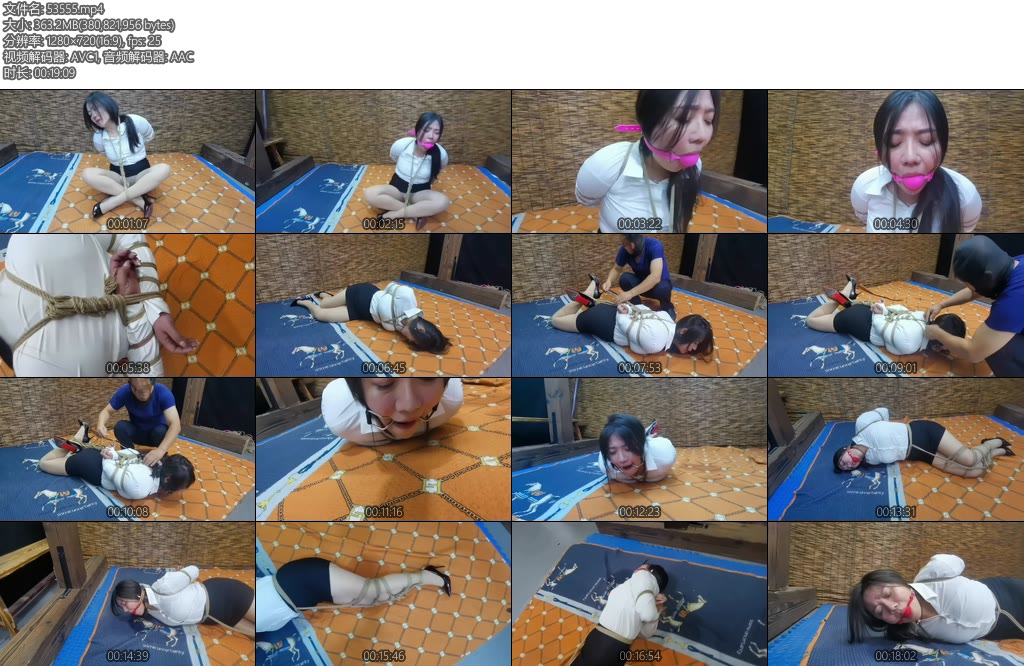 [飞天原创] 李然五花紧缚大口球日式口夹驷马后高手大口球紧缚挣扎越挣扎越舒服缓解压力的好方法-丝依依