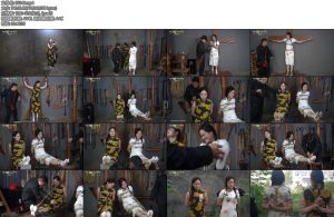 [一绳有你] 秋霜姐妹魂旗袍姐妹戴着枷锁押送刑房各种酷刑诱惑使其招认但面对各种刑具信仰不曾不动摇-丝依依