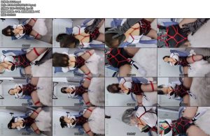 [栗栗子原创] 性感女秘书（2）户外捆绑露出强制二十分钟不间歇高高限制呼吸游戏超大莱莱快乐棒放置黑丝高跟-丝依依