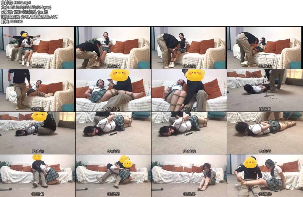 [小兔奶糖] 第一弹校花琪琪被入室劫匪绑架折磨-丝依依