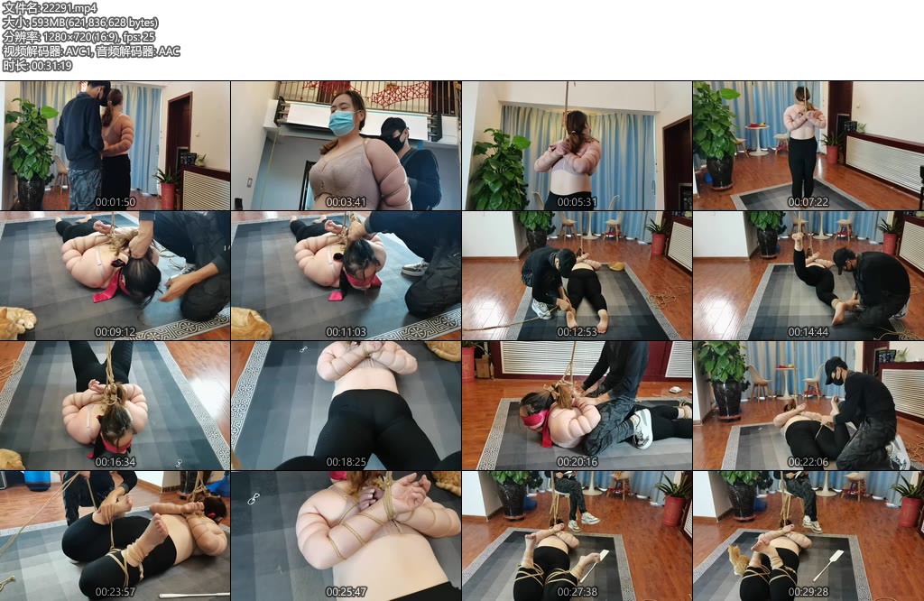 [一绳所爱] 胖M豆豆极限五花大绑，虽然胖但很软，绑越紧越喜欢-丝依依