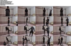 [素人原创] 小姐姐裤里丝皮裤细跟紧缚难受的单腿吊放置展示坚持不了放下来-丝依依