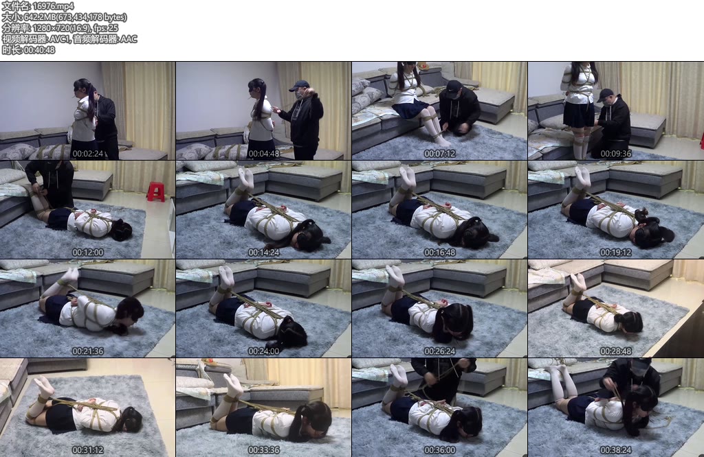 [新月原创] 白丝JK双马尾玉箫妹妹 超紧驷马绑 蒙眼绑得快崩溃了-丝依依