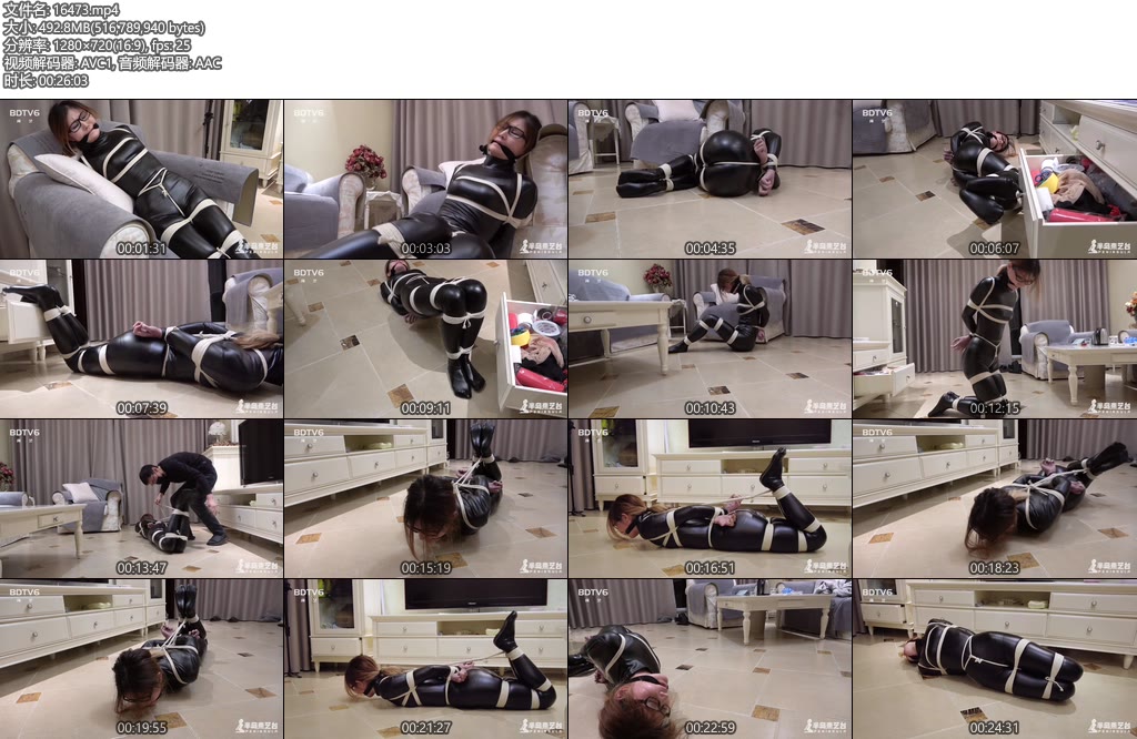 [绳之韵] 魔鬼身材俏佳人小倩，写字楼舞蹈室TJ（第一集）练功架跪姿捆绑禁锢-丝依依