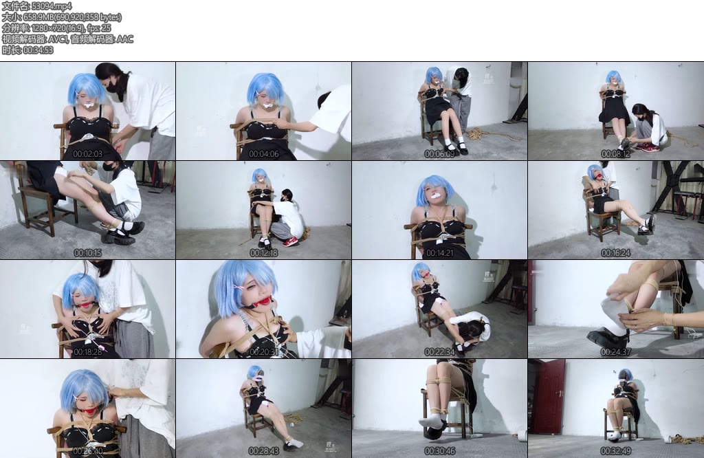 [樱束原创] 可爱雷姆被绑架cos从零开始的异世界生活中的可爱雷姆居然绑架了可怜的雷姆被绑在椅子上疯狂挠痒跳D刺激强G折磨还被自己的臭鞋固定在脸上闻味-丝依依
