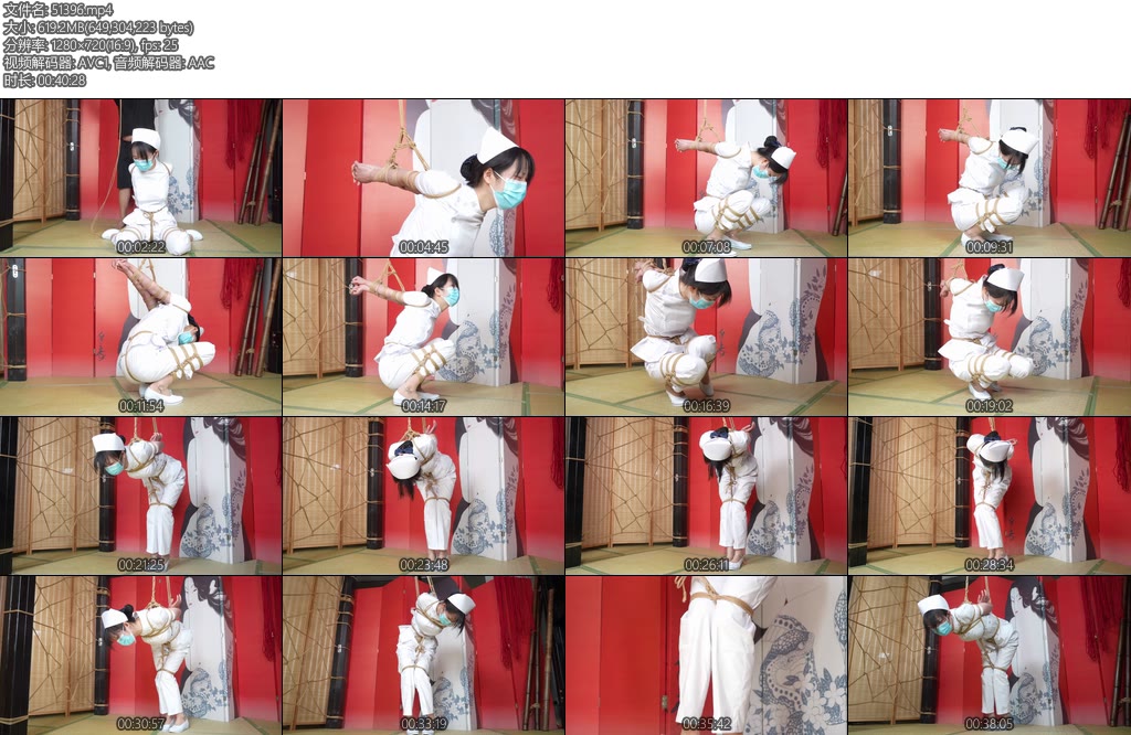 [象人原创] 嗷嗷护士服强制踮脚放置40min-丝依依