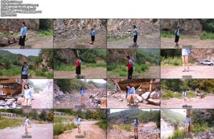 [夜未央] 荒村绳镣行 私人女囚五四装游荒村 五花大绑亡命牌 脚镣手铐-丝依依