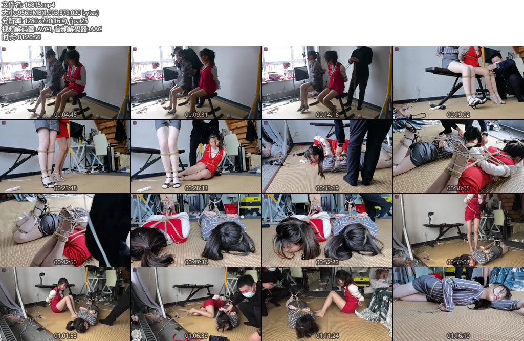 [绳之韵] 小呆OL白丝+瑾瑜空姐、双人驷马捆绑游戏（上-下合并版）-丝依依