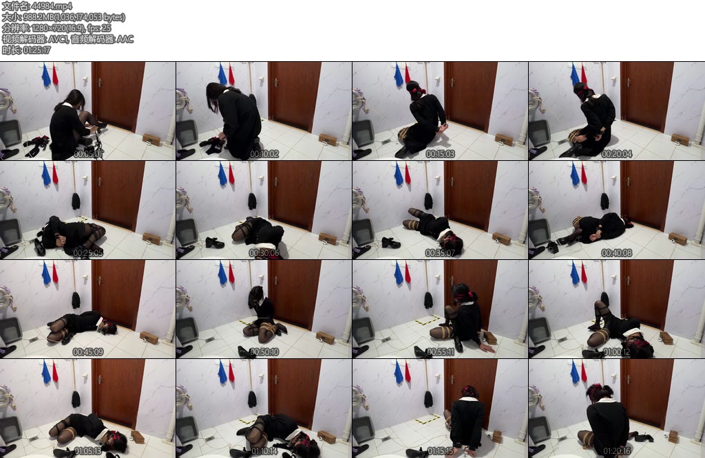 [亚洲绳艺] 柚里定拍自缚皮手铐定时锁折腿缚85分钟蒙眼丝袜口塞定时最后吓得我都以为定时定错了-丝依依