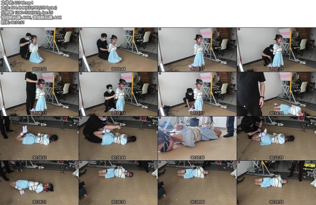 [绳之韵] 软萌新人小甜甜试镜：JK、白袜，口球、后观音、股绳、连头驷马，TK、鞭打-丝依依