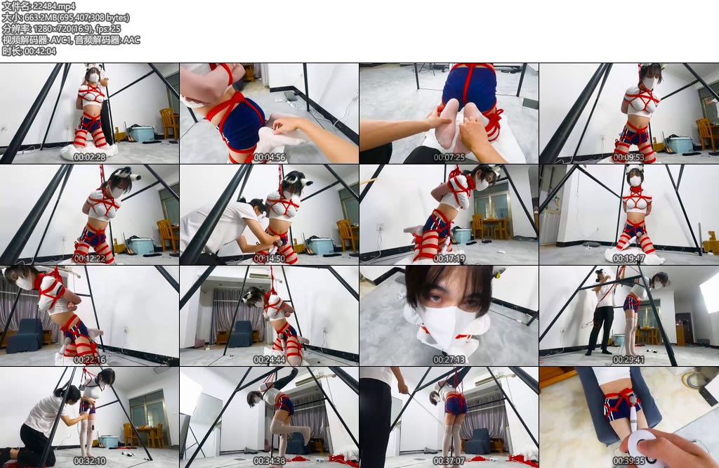 [面具原创] 面具男 榨干超好听的女声极品伪娘Jiojio。叠腿吊缚加伸缩塞子和震动电击-丝依依