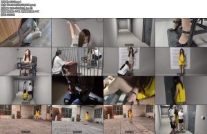 [忘忧社] 新场地模特小涵出演女犯本系列第四部四女囚系列之拐卖儿童张倩被抓捕一开始她拒不交代被帽子姐姐铐起来脚尖着地终于承受不住手铐脚镣审讯放风高颜值模特倾情演绎剧情饱满过瘾-丝依依