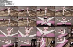 [动画片] 舞蹈房的芭蕾少女一字马背手炮机拍摄跳舞眼罩自嗨… [修改]-丝依依