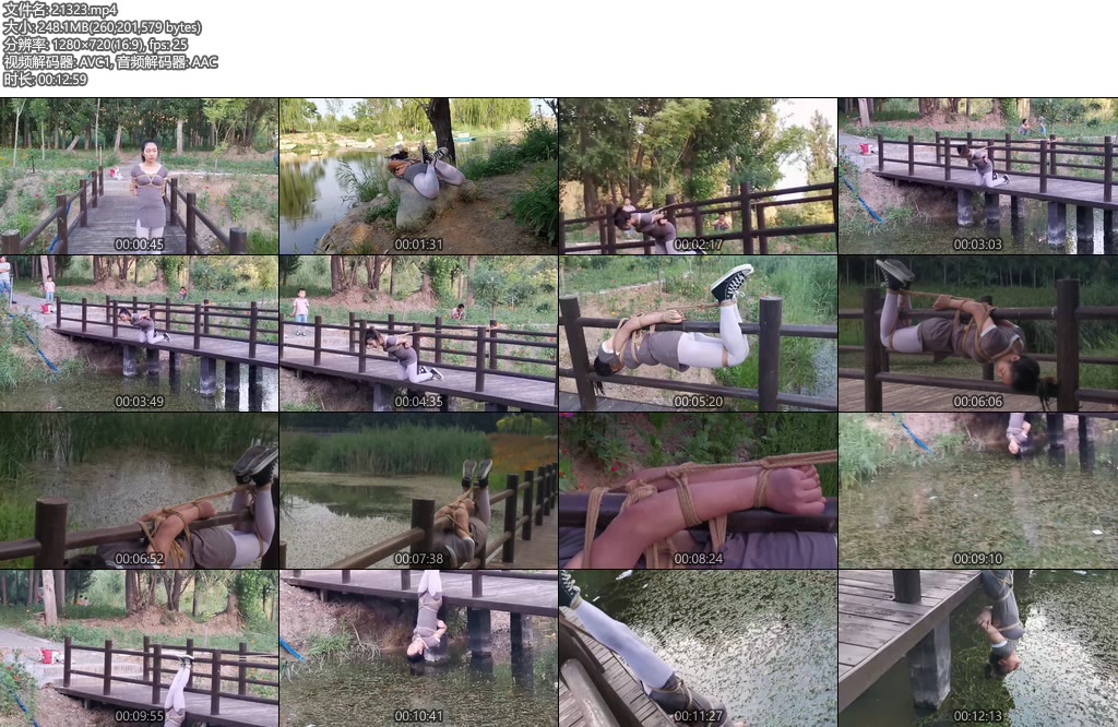 [飞天原创] 云儿偷偷,去小树林约会，被主人发现,不客气地惩罚各种吊绑，喝河里的臭水,惊险刺激-丝依依