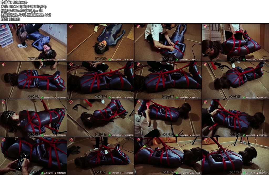 [魔束原创] 魔束剧情片紧身衣伪娘的绑架遭遇伪娘紧身衣电击器训练器驷马丝袜睡袋吊缚-丝依依