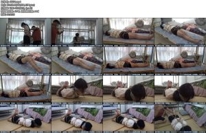 [新月原创] 玉箫超长肉丝缚超紧日式床缚驷马原味塞嘴丝袜勒嘴一直绑着放置-丝依依