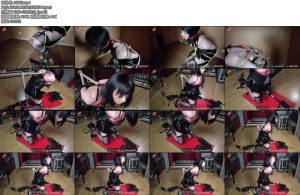 [魔束原创] 魔束剧情片小伪娘戴着单手套用铁链固定起来炮击前后抽插同时启动小伪娘只能忍受刺激达到前所未有的-丝依依