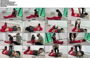 [冰悦原创] 芭蕾舞长靴皮裙直臂驷马口球放置-丝依依