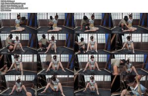 [试炼原创] 倩倩好利来制服涞觅丝袜M分腿吊缚电击针刺滚轮口水直流-丝依依