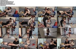 [随心原创] 雅熙 JK服的夫人 绑起来楼道走一圈-丝依依