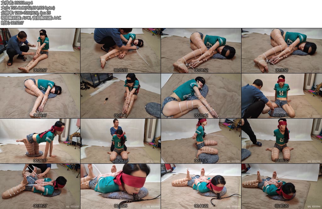 [随心原创] 陈雅熙紧束的扎带极限后手驷马具式口塞-丝依依