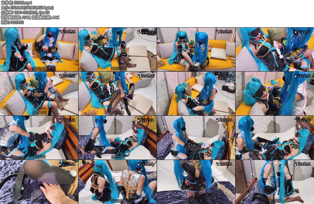 [BadCat] 女女双初音coser被摄影师捆绑调教-丝依依