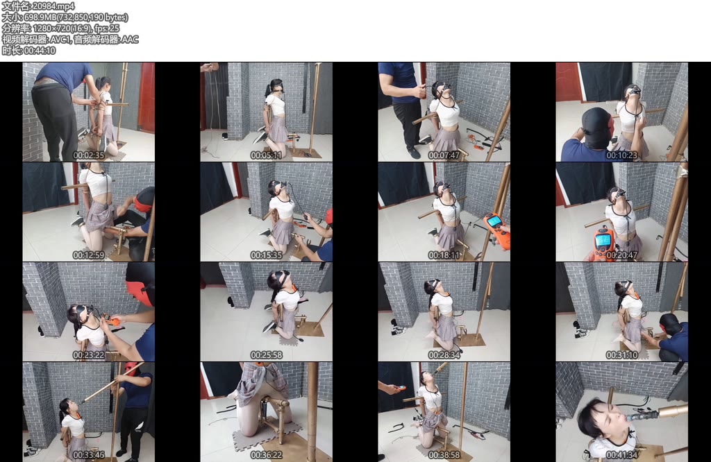 [飞天原创] 艺涵欧式风拘束k9架禁锢，固定、堵嘴，被这一堆玩具玩的浑身打颤，叫天天不应，叫地地不灵-丝依依