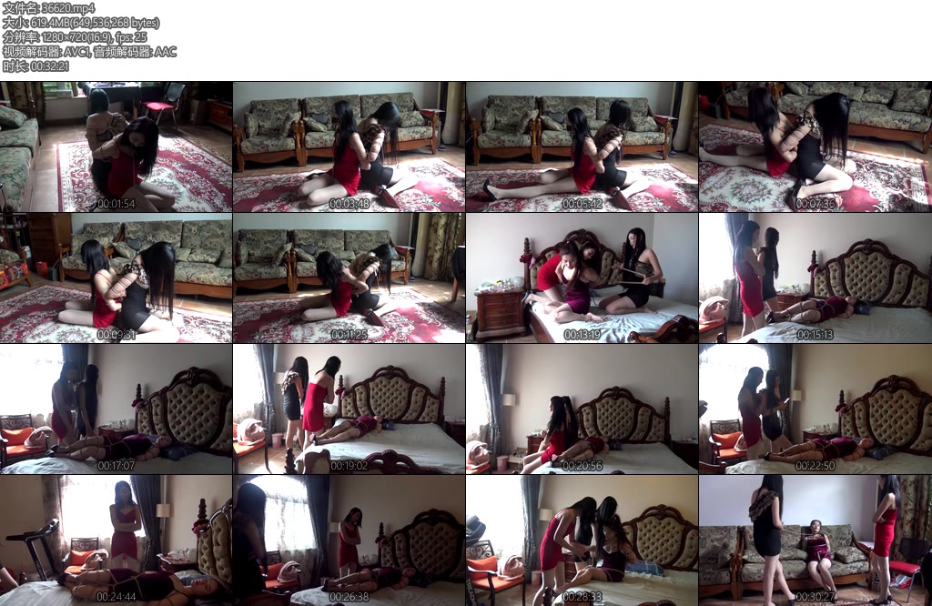 [胜景影视] 原配和小三的故事（第二集）小三和闺蜜挣脱捆绑把原配制服捆绑戴上项圈牵到门外留-丝依依