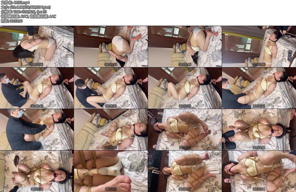 [麦子原创] 麦子穿着浅色内衣紧缚口塞绑住头发抬头下面有电动器具的X_X菊花还有钢构被鞭打玩嗨-丝依依