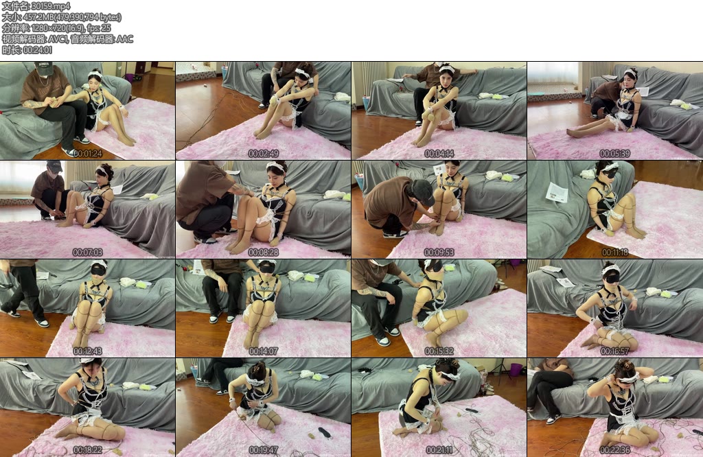 [贝特原创] SM魔术师安慈的逃脱表演（下）女仆装团缚挠脚颜值高身材好不要错过-丝依依